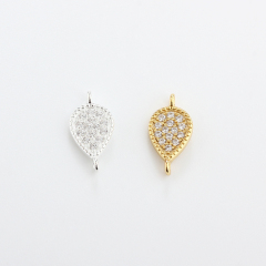 925 Sterling Silver 6*8 Pear CZ Connector