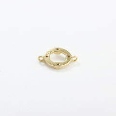 925 Sterling Silver Hammered Round Connector Charm