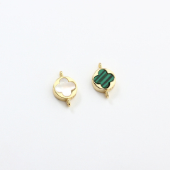 925 Sterling Silver Clover Connector Charm
