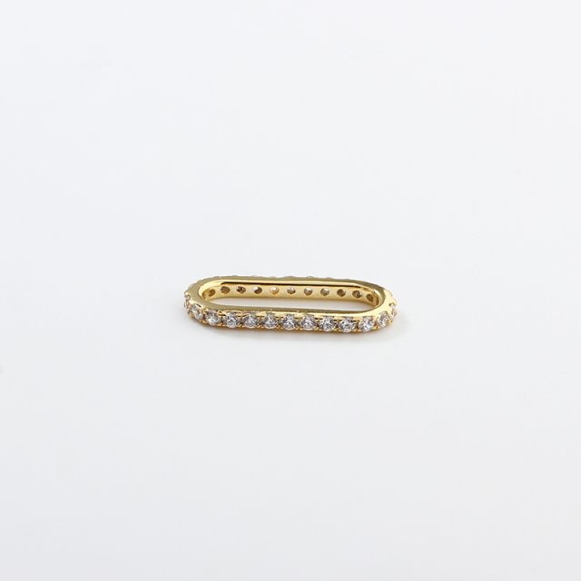 925 Sterling Silver Square CZ Link Connector Charm