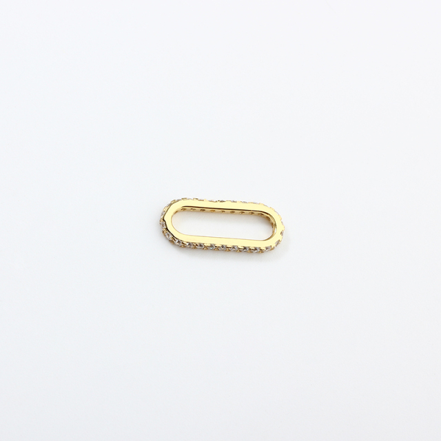 925 Sterling Silver Square CZ Link Connector Charm