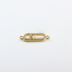 925 Sterling Silver Square Connector Charm