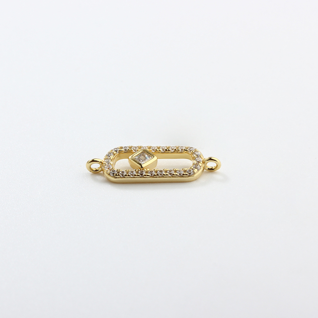 925 Sterling Silver Square Connector Charm