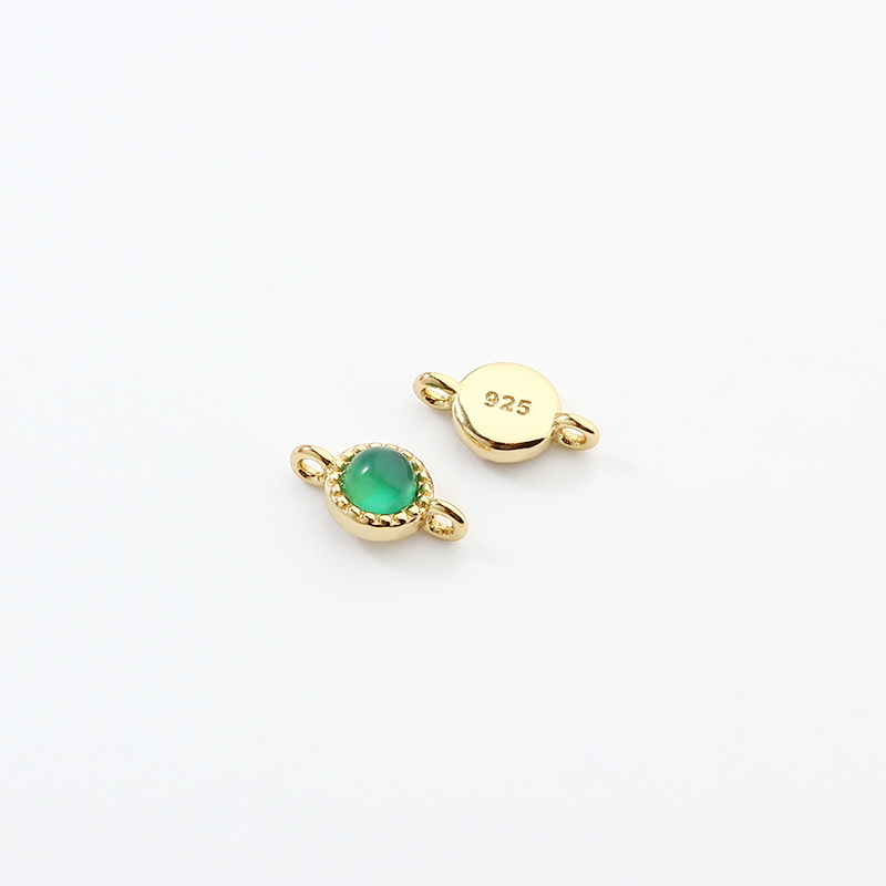 925 Sterling Silver 3mm Gemstone Connector