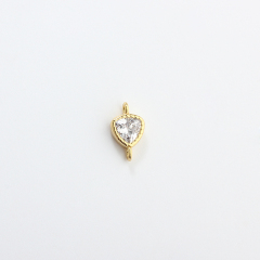 925 Sterling Silver 4*4mm Triangle CZ Connector Charm