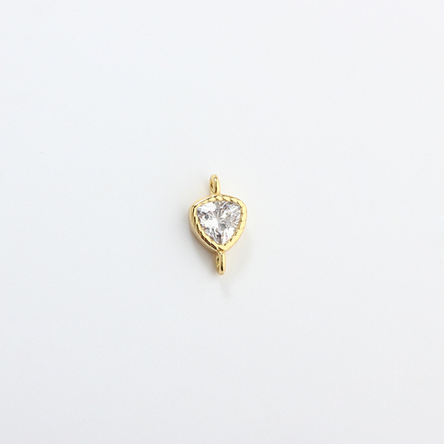 925 Sterling Silver 4*4mm Triangle CZ Connector Charm