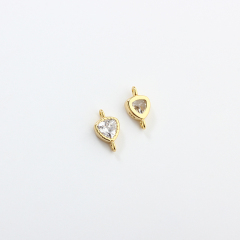 925 Sterling Silver 4*4mm Triangle CZ Connector Charm