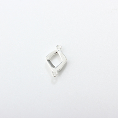 925 Sterling Silver Diamond Shape Connector