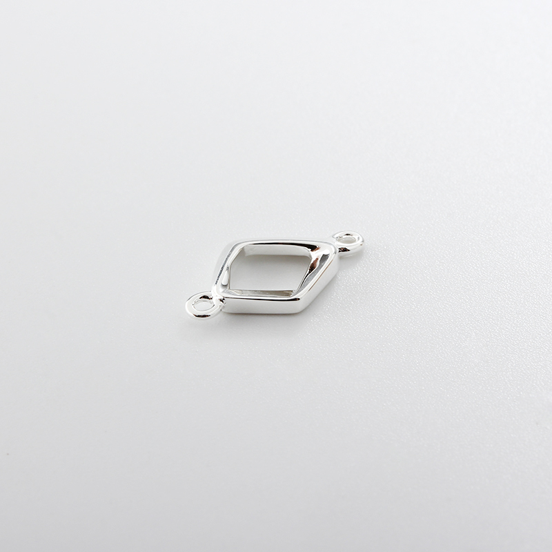 925 Sterling Silver Diamond Shape Connector