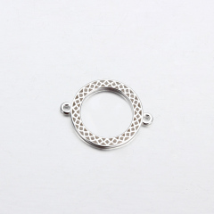 925 Sterling Silver Circle Ring Charm Connector -15mm