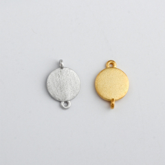 925 Sterling Silver Round Brand Connector Jewelry Findings