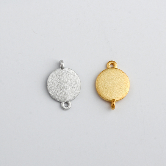 925 Sterling Silver Round Brand Connector Jewelry Findings