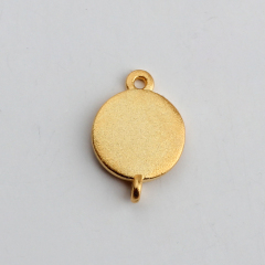 925 Sterling Silver Round Brand Connector Jewelry Findings