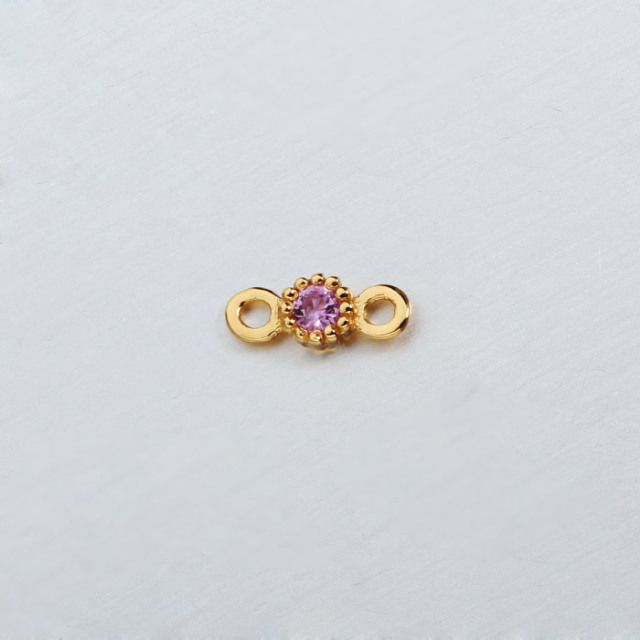 925 Sterling Silver Gemstone Round Connector -3mm