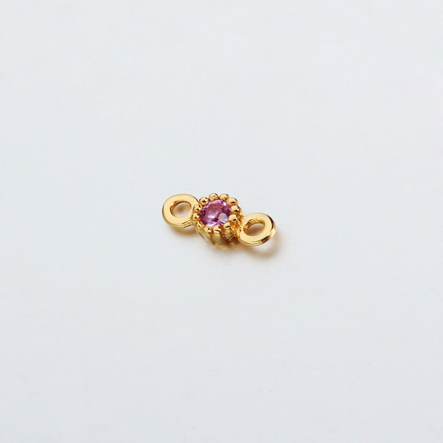 925 Sterling Silver Gemstone Round Connector -3mm