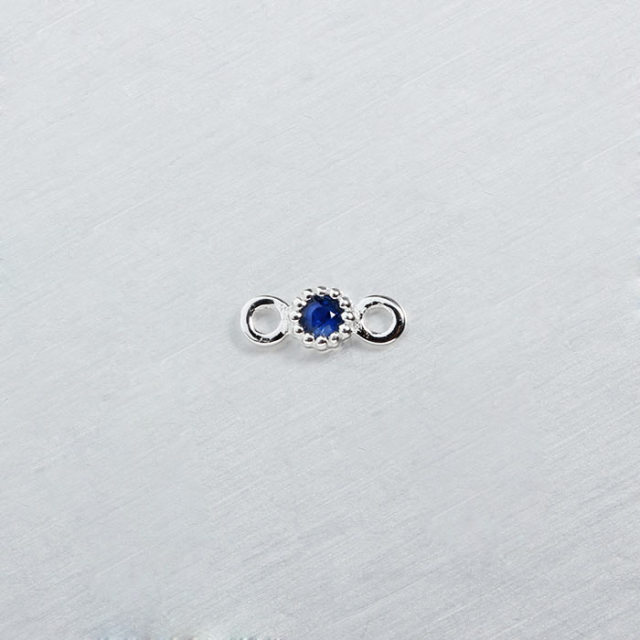 925 Sterling Silver Gemstone Round Connector -3mm