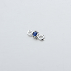 925 Sterling Silver Gemstone Round Connector -3mm
