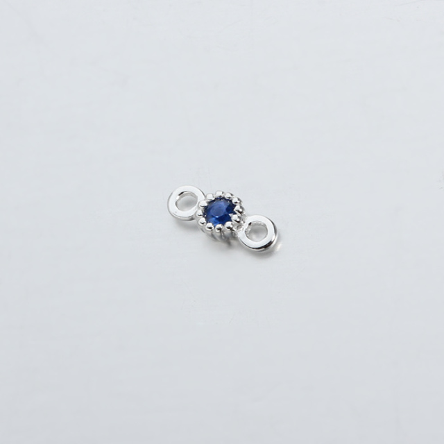 925 Sterling Silver Gemstone Round Connector -3mm