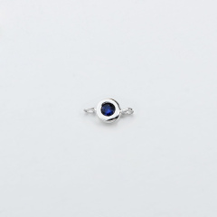 925 Sterling Silver Gemstone Round Connector --4.5mm