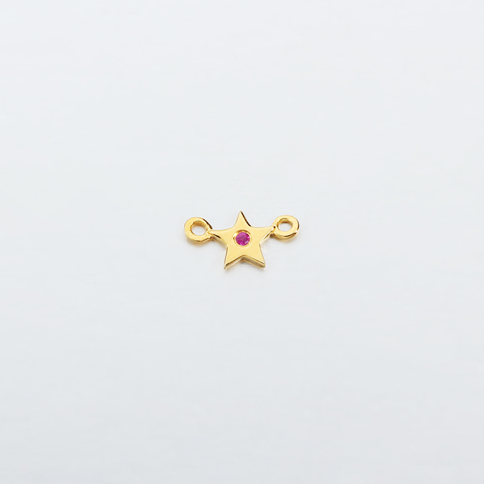 925 Sterling Silver Gemstone Star Connector