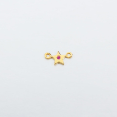 925 Sterling Silver Gemstone Star Connector