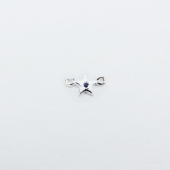 925 Sterling Silver Gemstone Star Connector