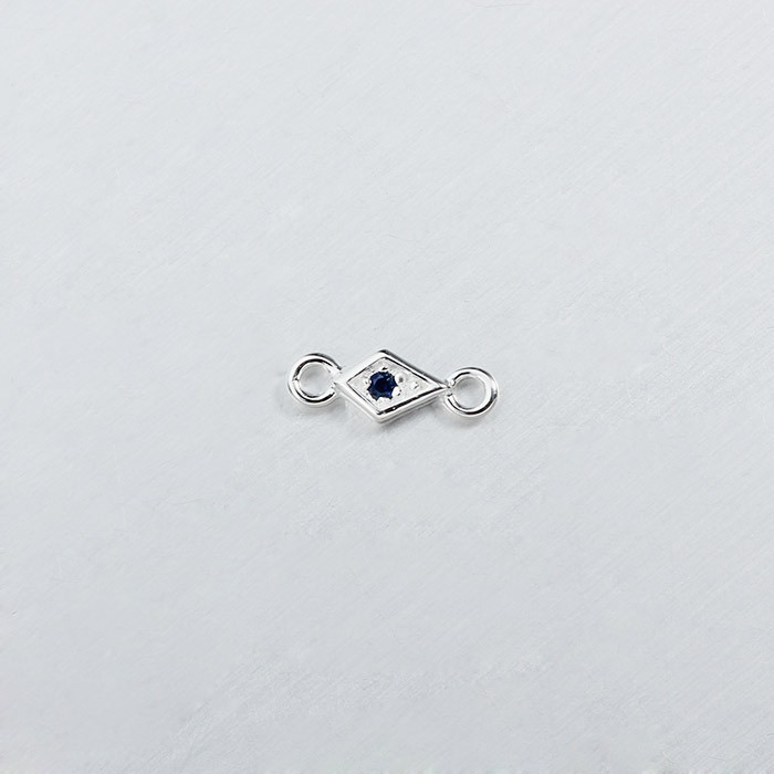 925 Sterling Silver Gemstone Geometry Connector