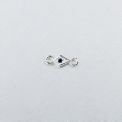 925 Sterling Silver Gemstone Geometry Connector