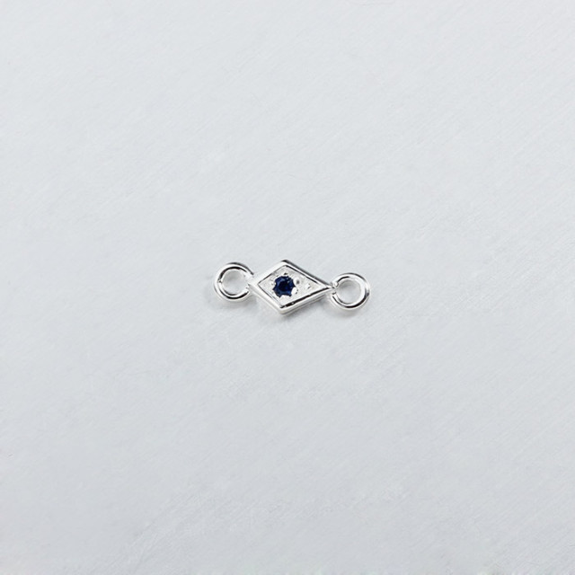 925 Sterling Silver Gemstone Geometry Connector