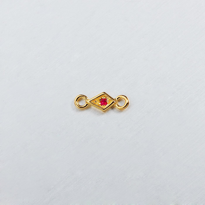 925 Sterling Silver Gemstone Geometry Connector
