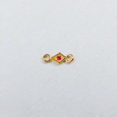 925 Sterling Silver Gemstone Geometry Connector