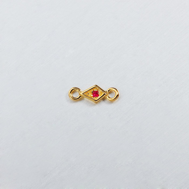 925 Sterling Silver Gemstone Geometry Connector