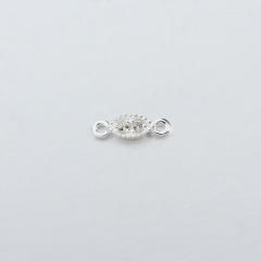 925 Sterling Silver Gemstone Oval Connector