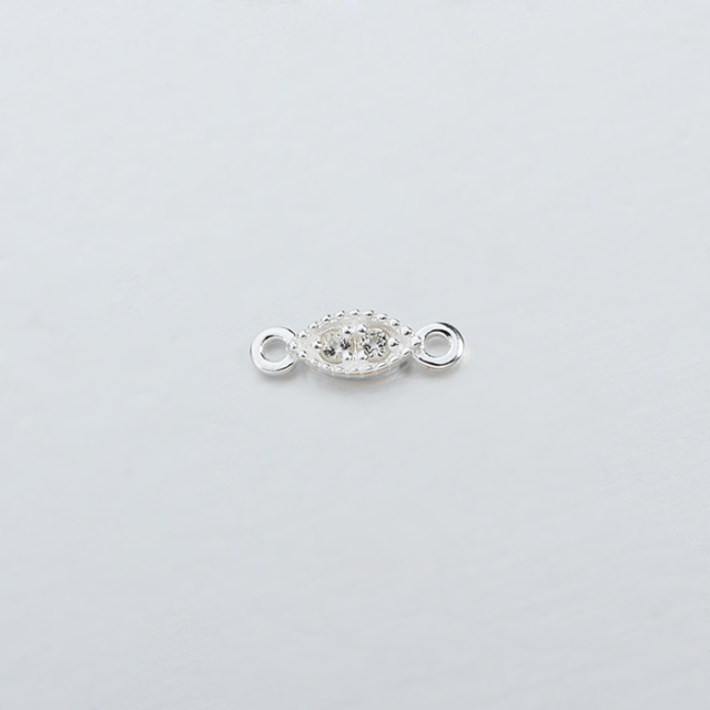 925 Sterling Silver Gemstone Oval Connector