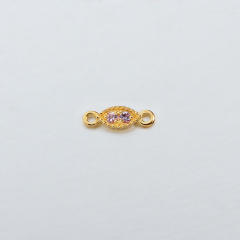 925 Sterling Silver Gemstone Oval Connector