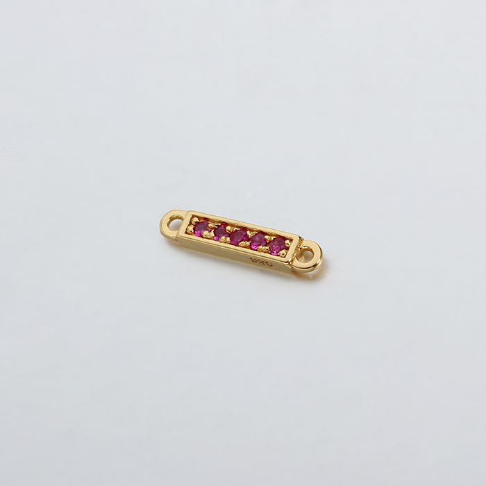 925 Sterling Silver Gemstone Bar Connector--Bigger