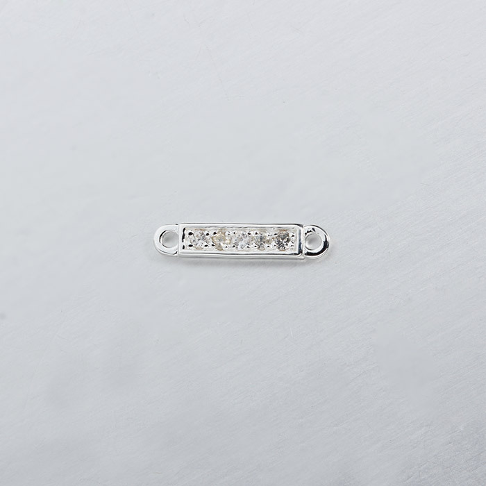 925 Sterling Silver Gemstone Bar Connector--Bigger