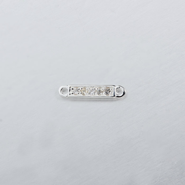 925 Sterling Silver Gemstone Bar Connector--Bigger