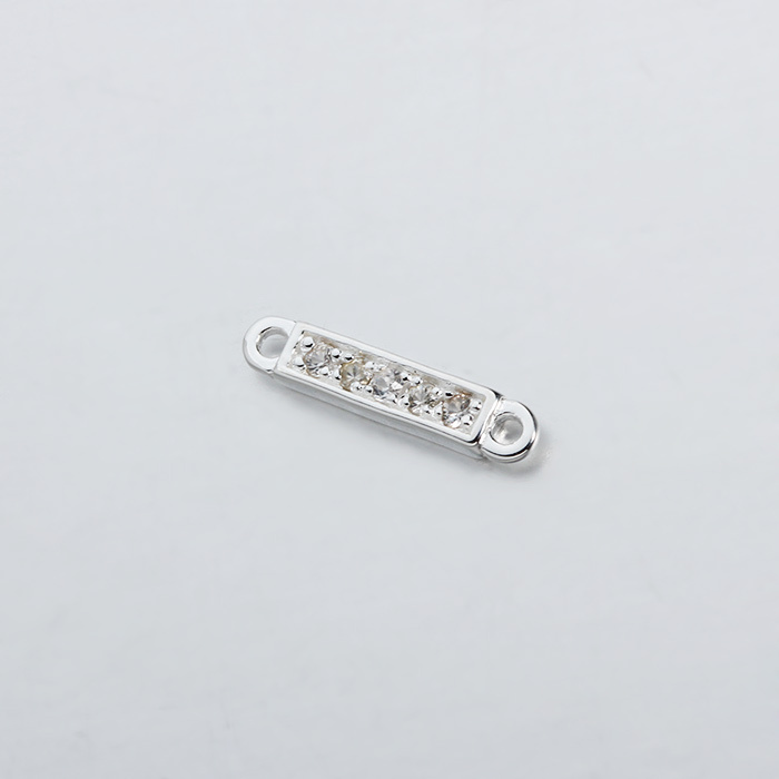 925 Sterling Silver Gemstone Bar Connector--Bigger