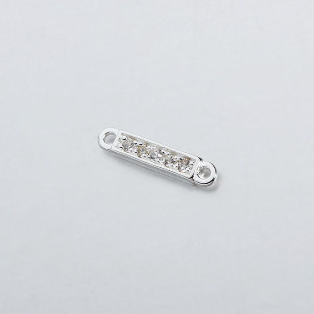 925 Sterling Silver Gemstone Bar Connector--Bigger