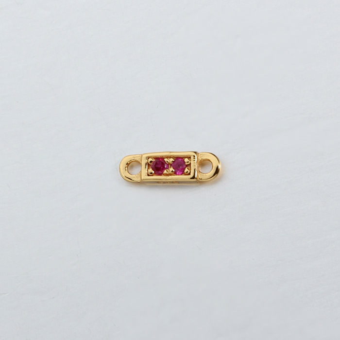925 Sterling Silver Gemstone Triangle Connector