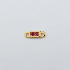 925 Sterling Silver Gemstone Triangle Connector