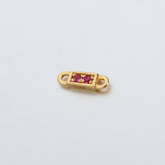 925 Sterling Silver Gemstone Triangle Connector