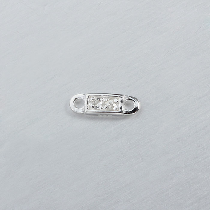 925 Sterling Silver Gemstone Triangle Connector