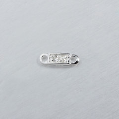 925 Sterling Silver Gemstone Triangle Connector