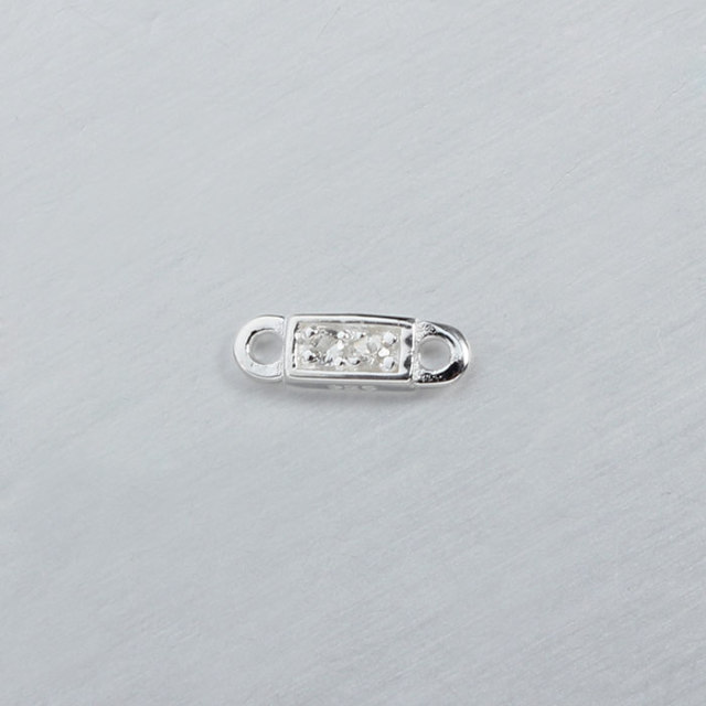 925 Sterling Silver Gemstone Triangle Connector