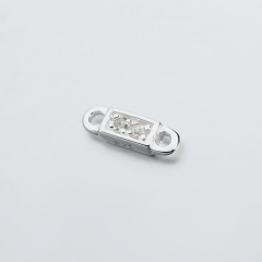 925 Sterling Silver Gemstone Triangle Connector