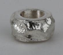 925 Sterling Silver Hammered Barrel Spacer Beads