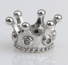925 Sterling Silver Crown Spacer Beads