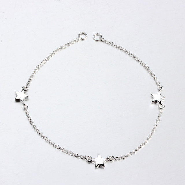 925 Sterling Silver Star Link Chain Charm Connector